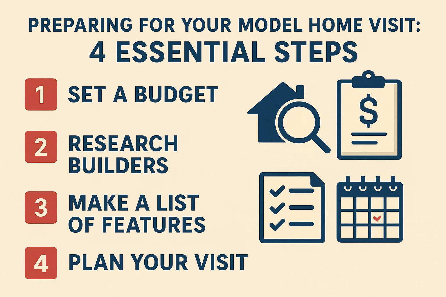 Model Home Tips infographic