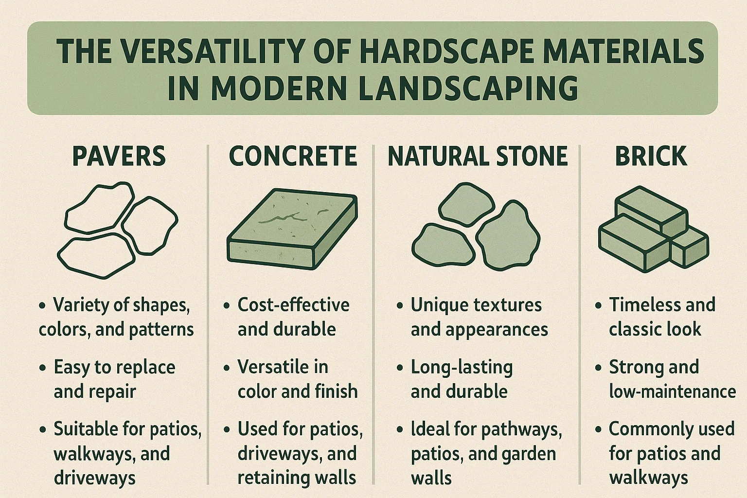 Hardscape in Modern Landscaping infographic