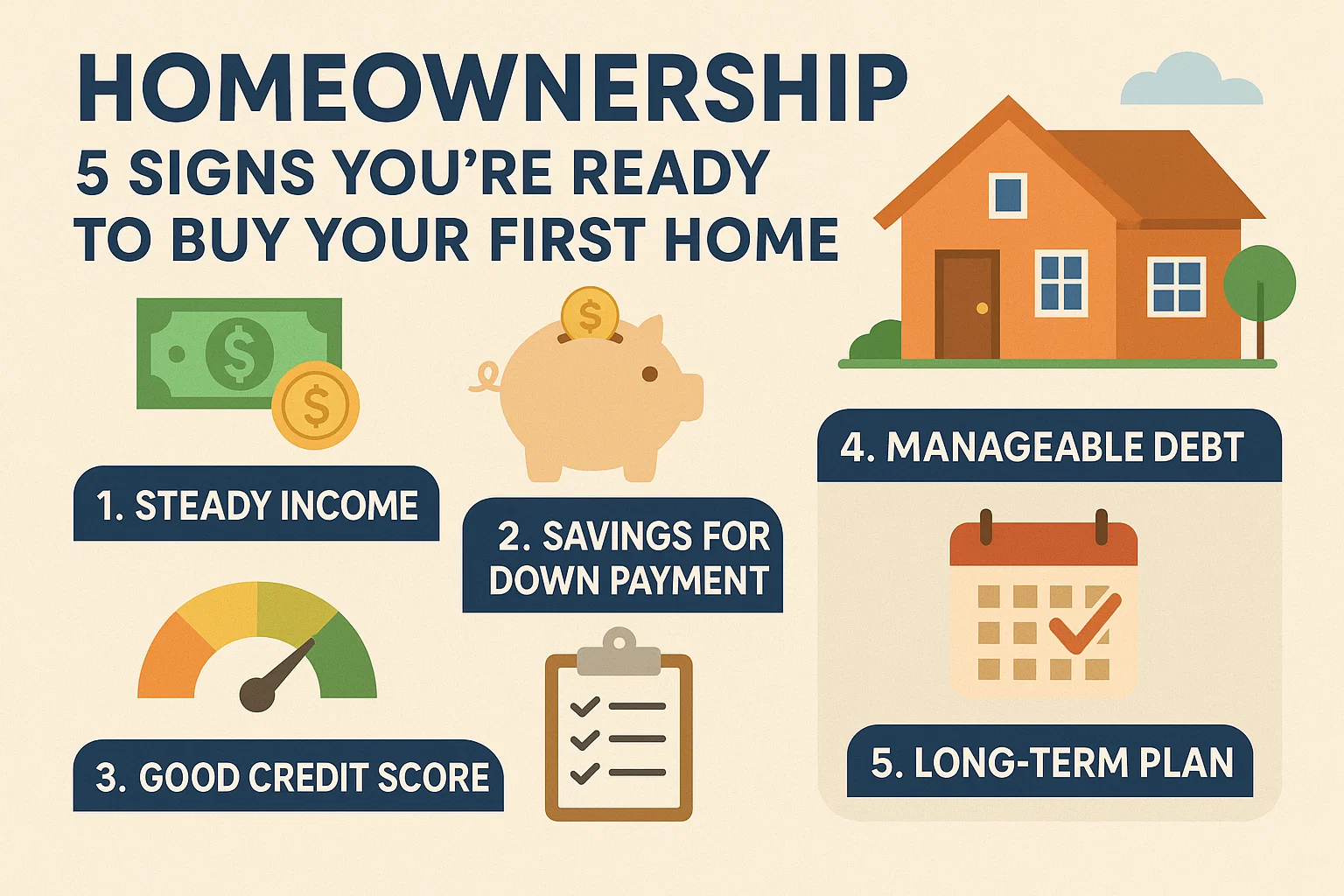 First Home Buying Signs infographic