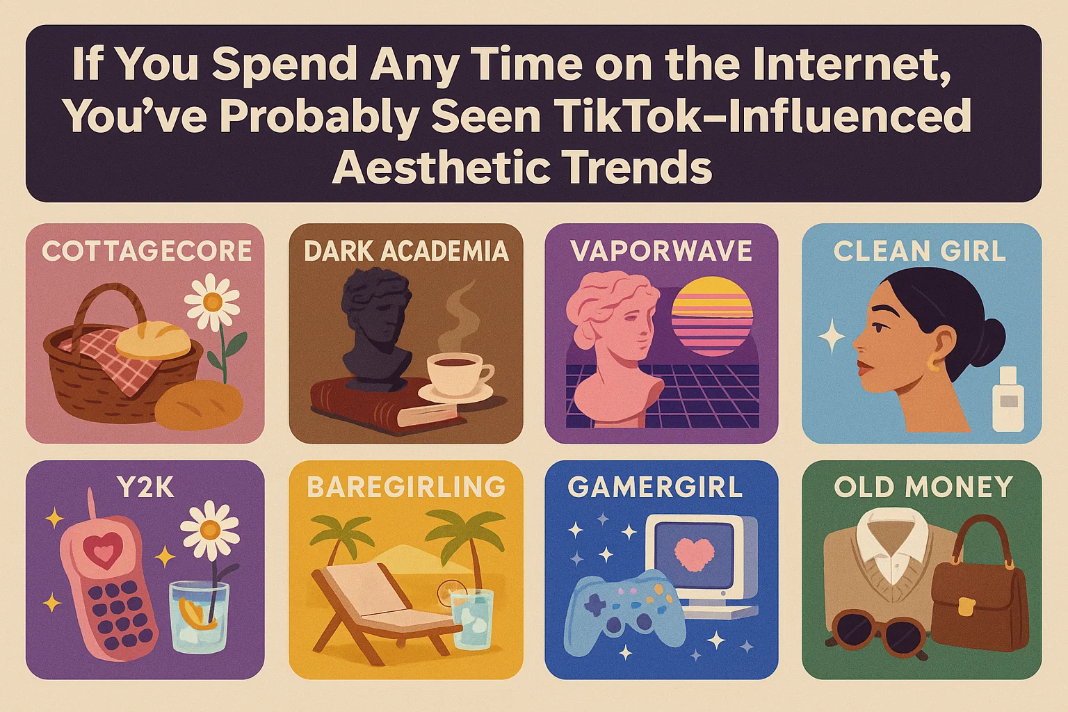 TikTok Aesthetic Trends infographic