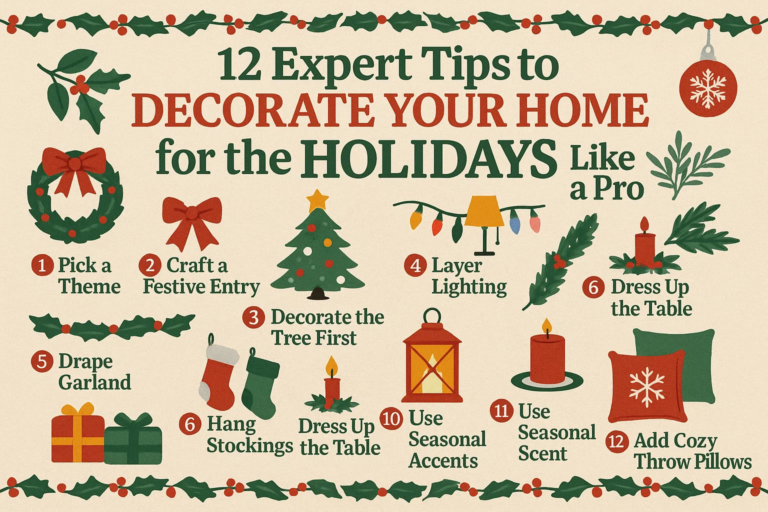 Holiday Decoration Tips infographic