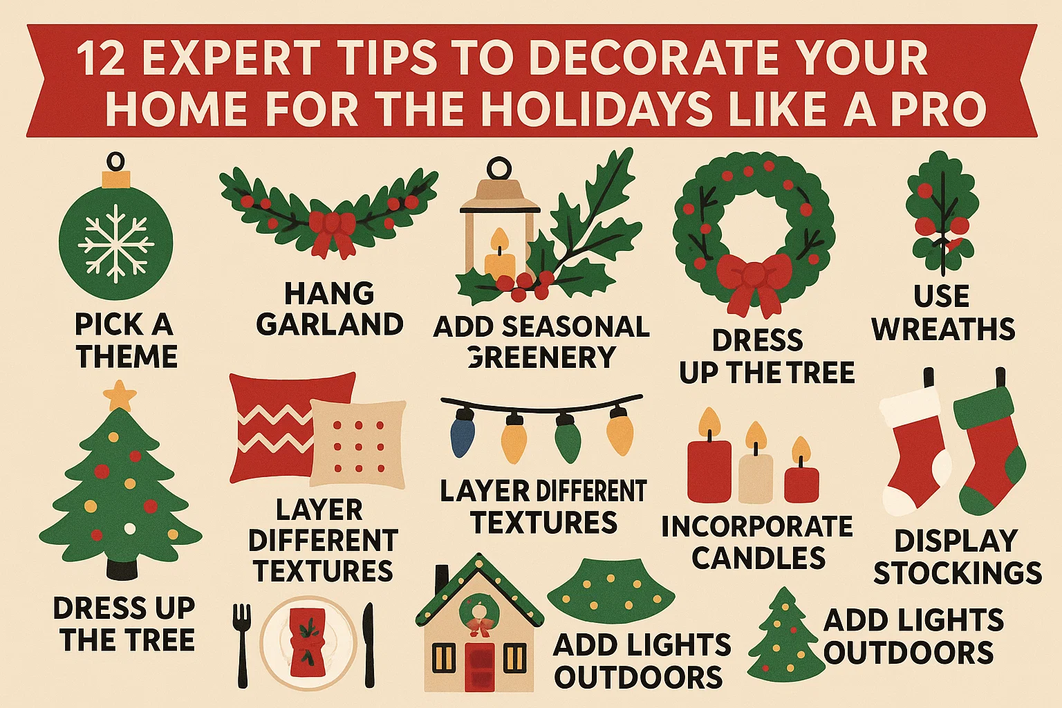 Holiday Decoration Tips infographic