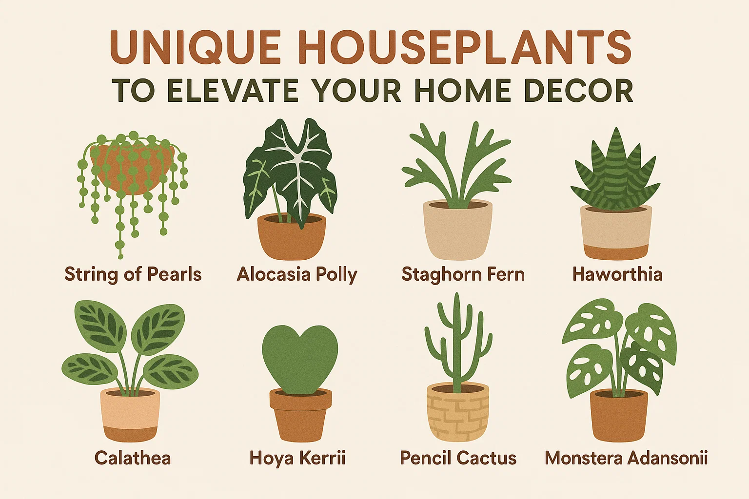 Houseplants Decor Guide infographic