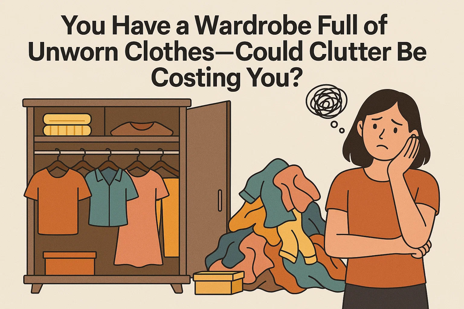 Wardrobe Clutter Costs infographic