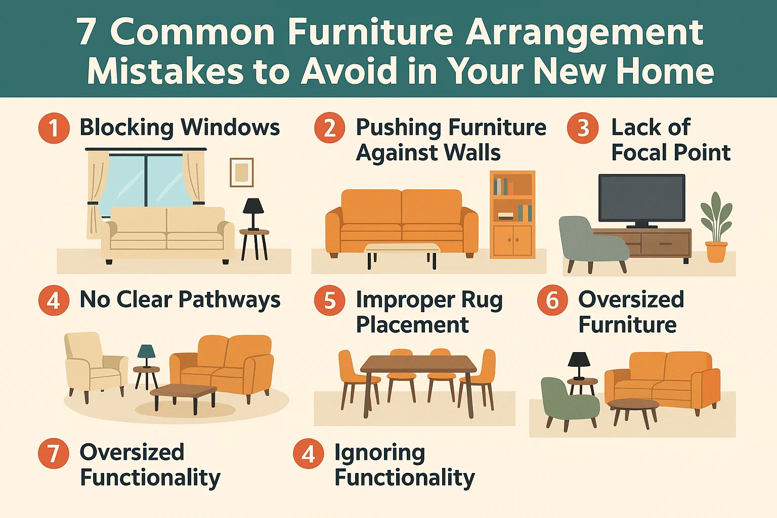 Furniture Arrangement Tips infographic