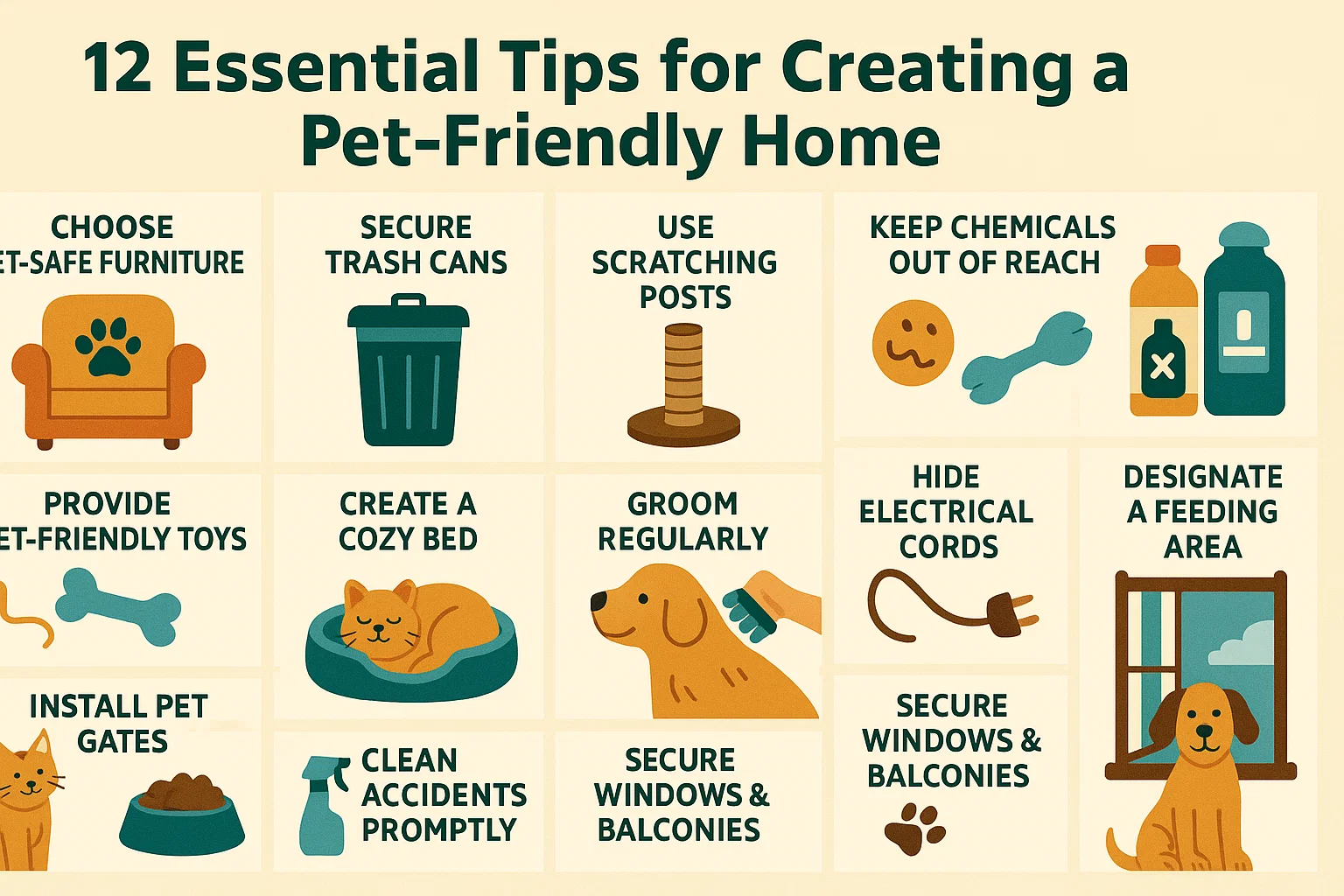 Pet-Friendly Home Tips infographic