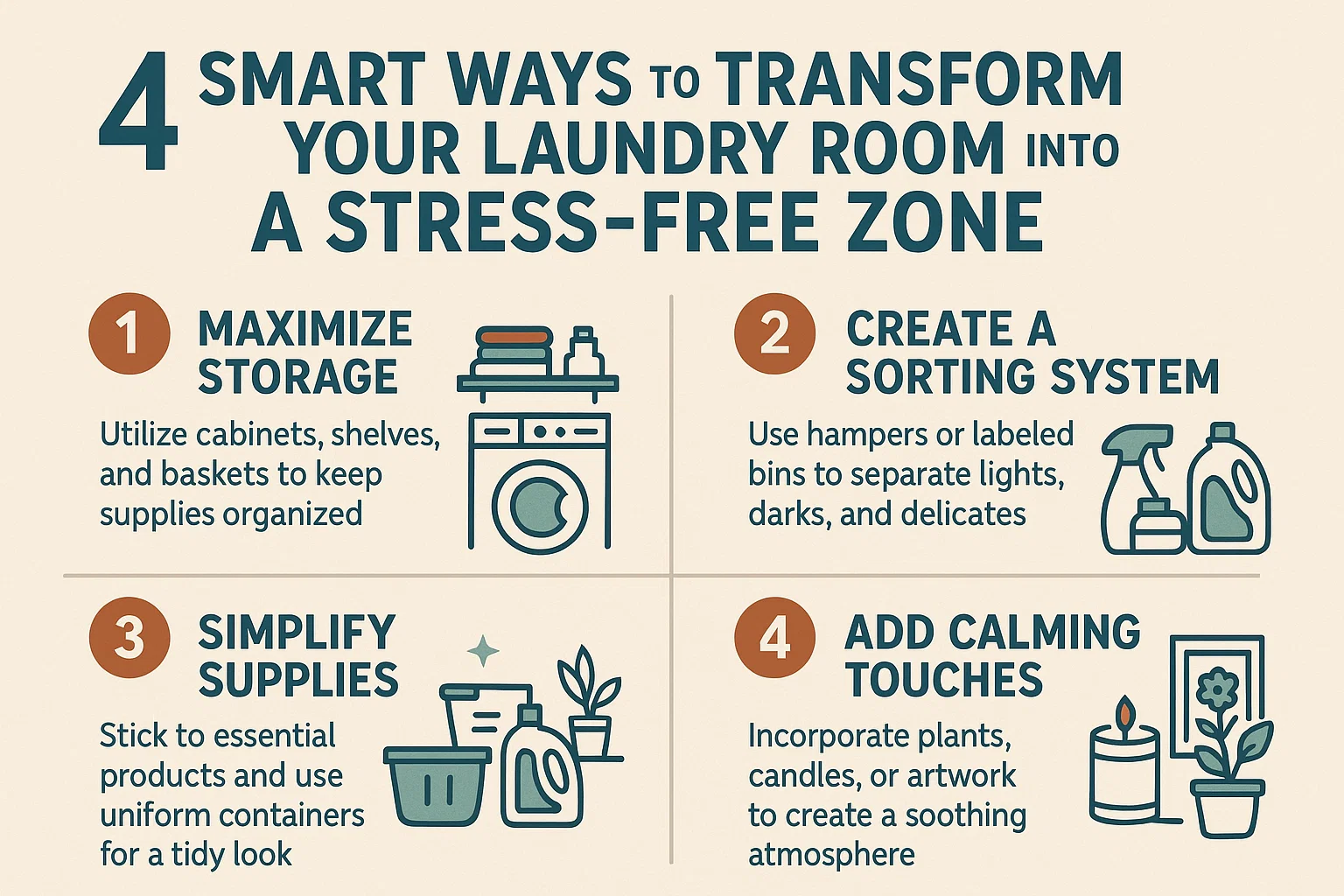 Stress-Free Laundry Zone infographic