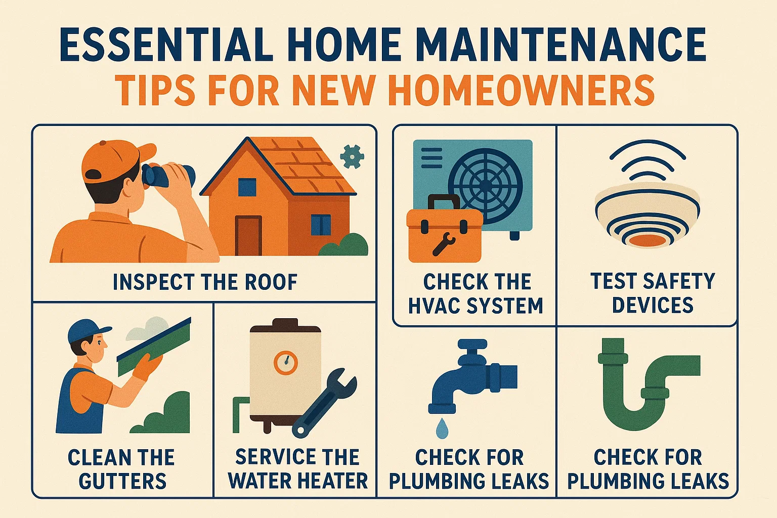 Homeowner Maintenance Tips infographic