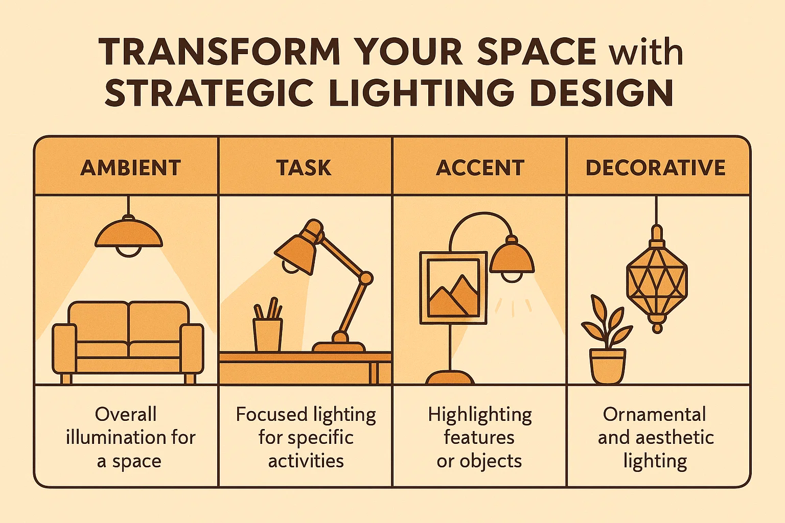 Strategic Lighting Design infographic