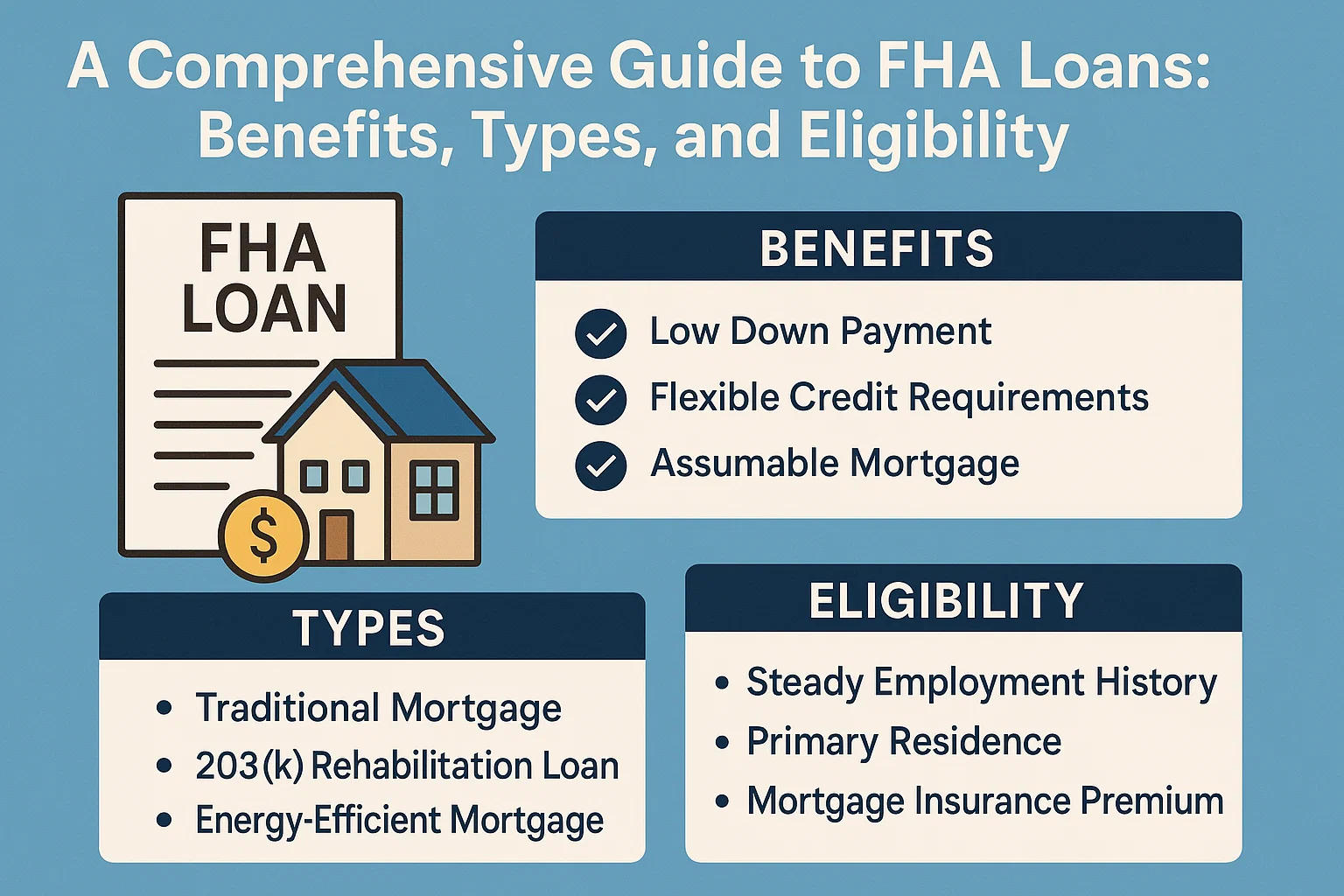 FHA Loan Guide infographic