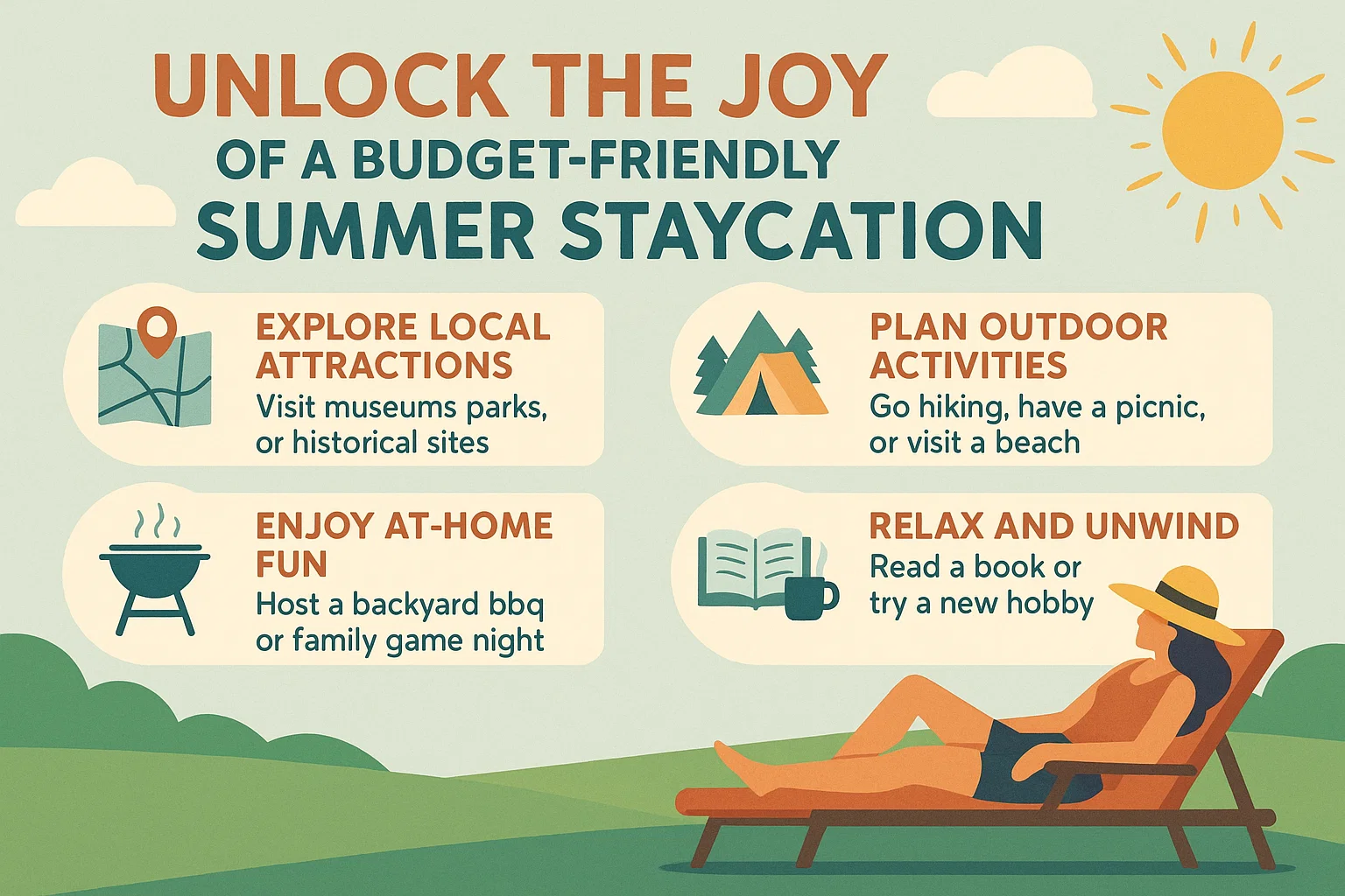 Affordable Summer Staycation infographic