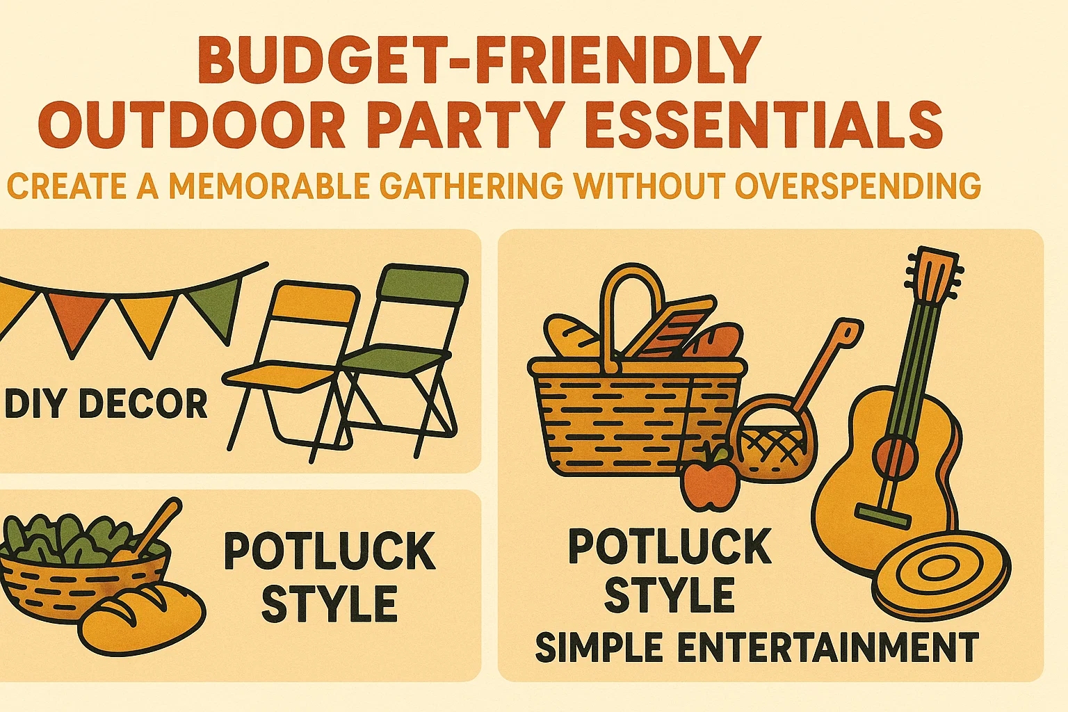 Affordable Outdoor Party Tips infographic