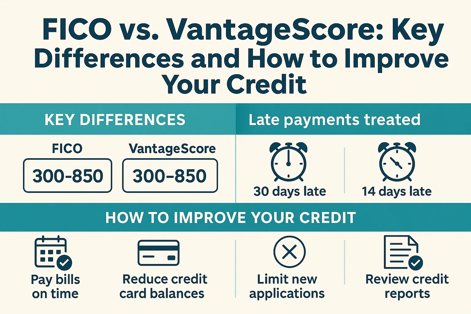 Credit Score Comparison infographic
