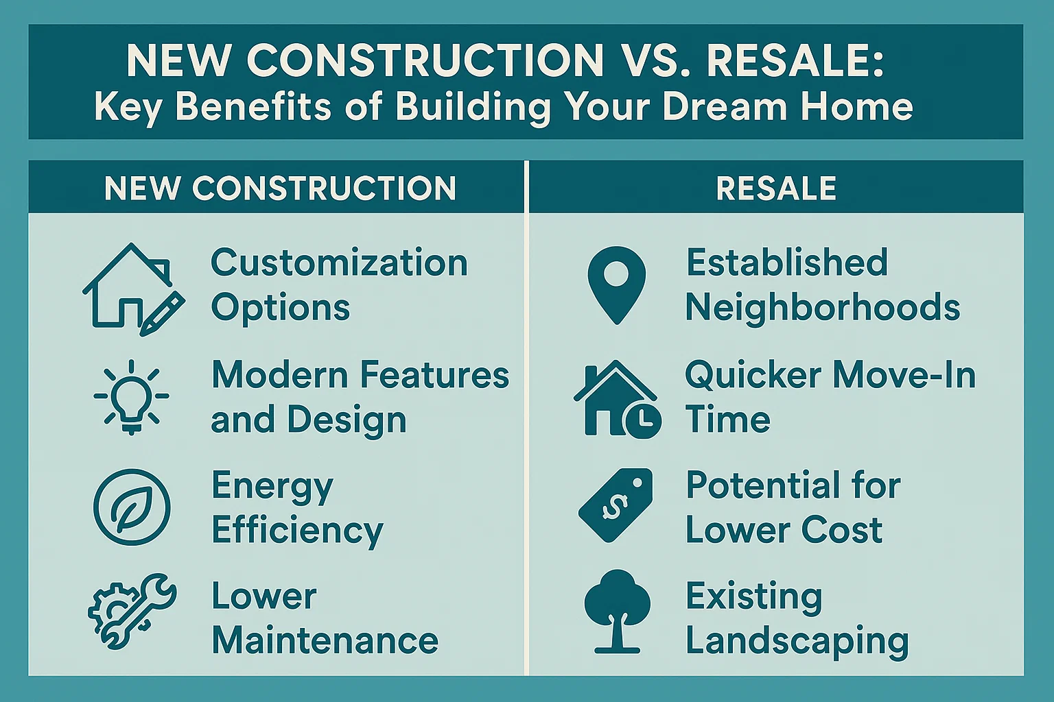New vs. Resale Benefits infographic