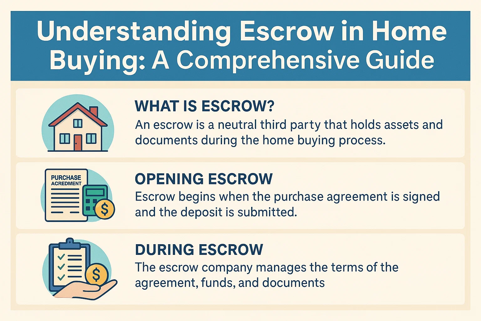 Home Buying Escrow Guide infographic