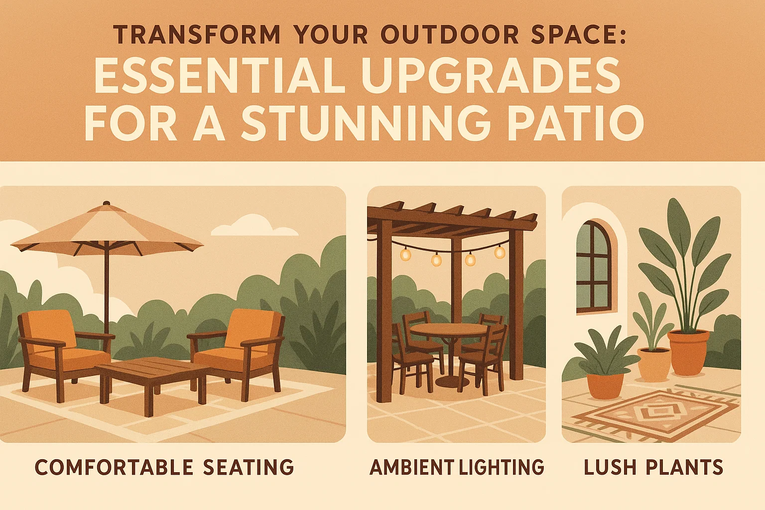 Stunning Patio Upgrades infographic
