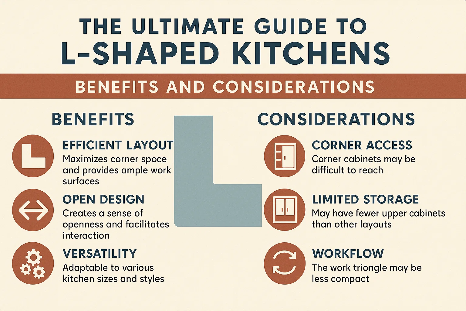 L-Shaped Kitchen Guide infographic