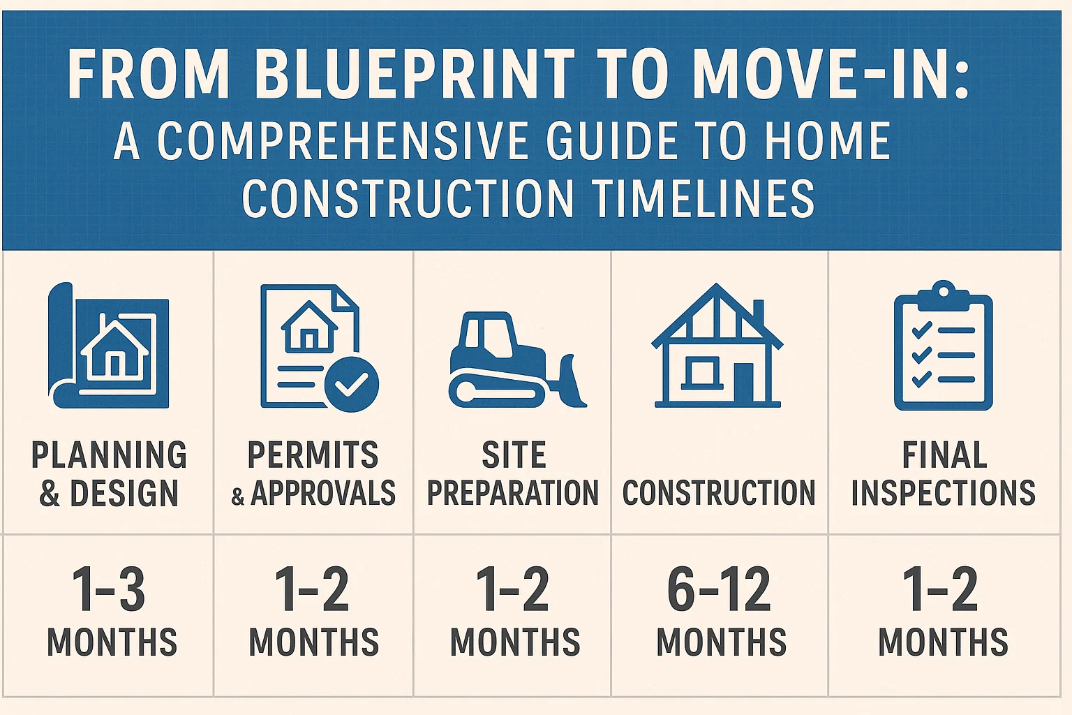 Home Construction Timelines Guide infographic