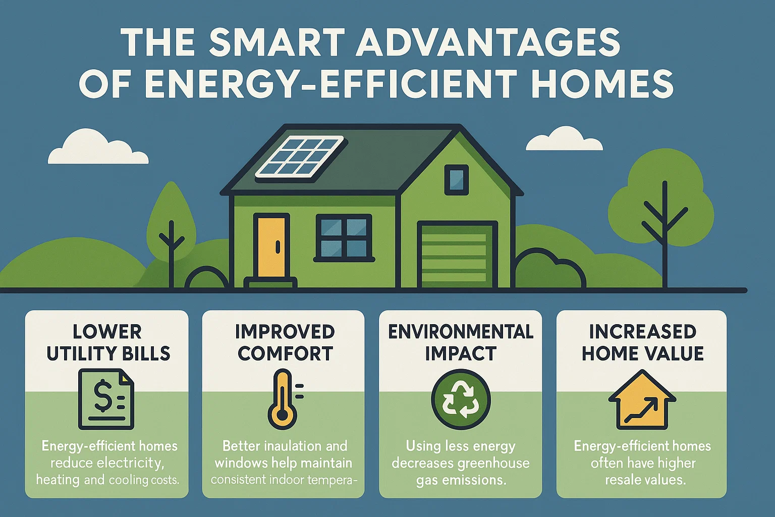 Energy-Efficient Homes Benefits infographic