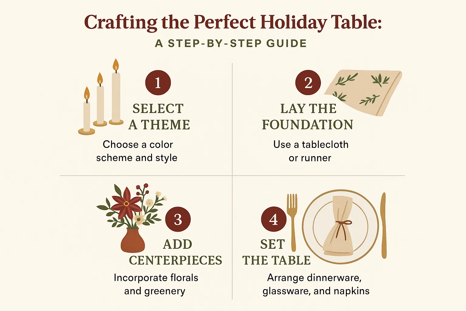 Holiday Table Crafting Guide infographic