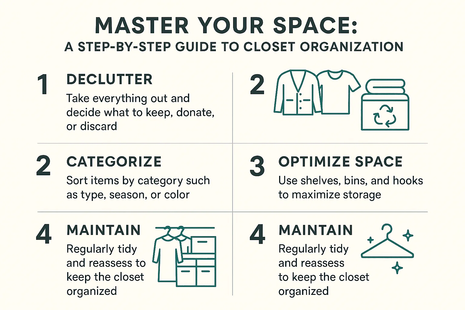 Closet Organization Guide infographic