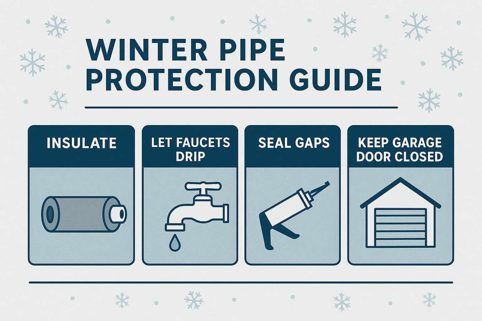 Winter Pipe Protection Guide infographic