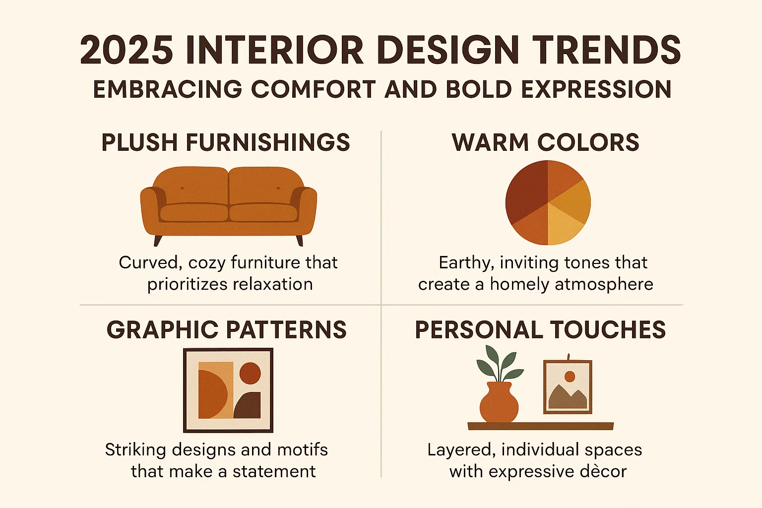 2025 Interior Design Trends infographic