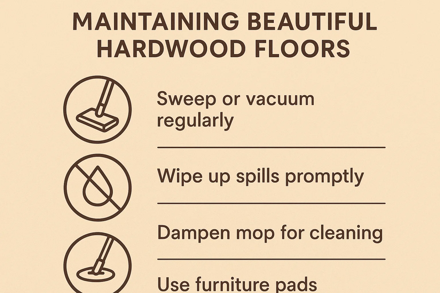 Hardwood Floor Care Tips infographic