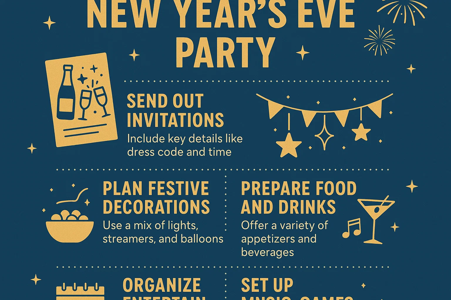 New Year's Eve Party infographic
