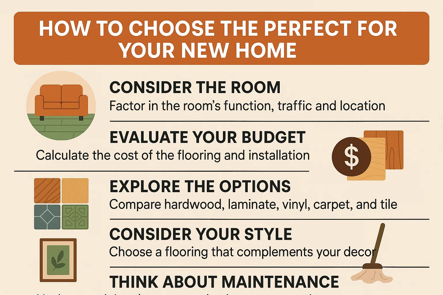 Perfect Flooring Choices infographic