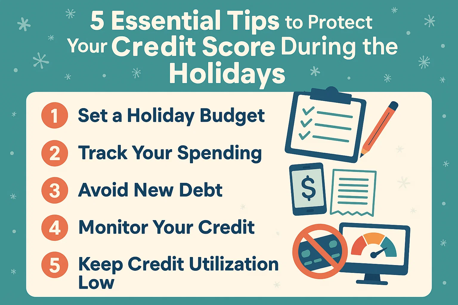Credit Score Protection Tips infographic