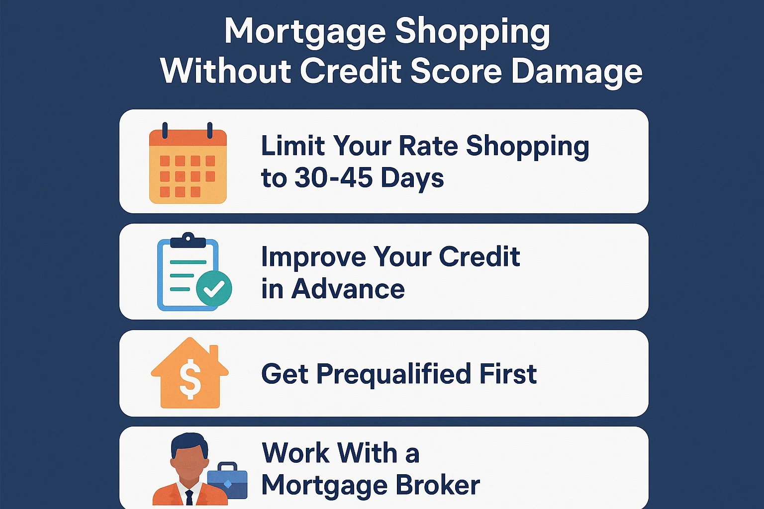 Mortgage Shopping Tips infographic