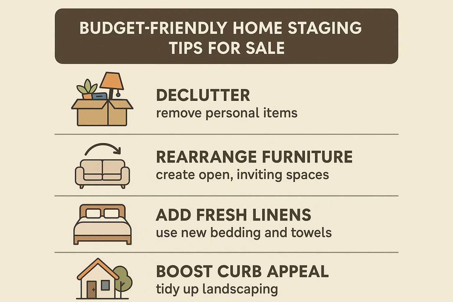 Home Staging Tips infographic